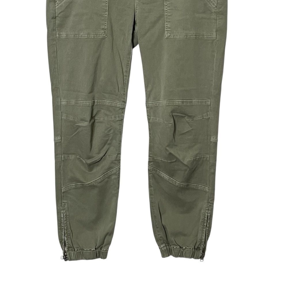 Frame Trapunto Moto Pants Washed Aloe Green Zip Hem Utility Jogger Women 27 - Picture 5 of 12